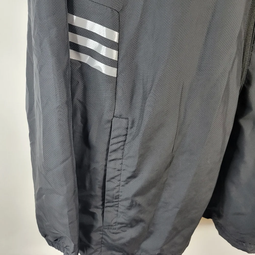 Adidas Golf Mens Black Zip Front Windbreaker Activewear Lightweight Jacket S 2XL - Picture 2 of 13